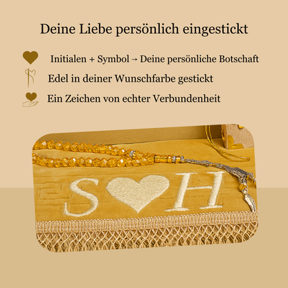 pers. Gebetsteppich-Set inkl. Geschenkbox, Mini-Koran, Tesbih, Miswak & PDF‘s