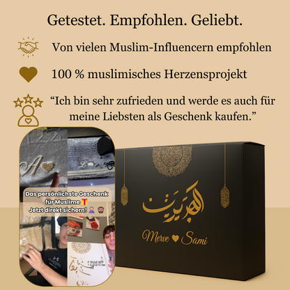 pers. Gebetsteppich-Set inkl. Geschenkbox, Mini-Koran, Tesbih, Miswak & PDF‘s